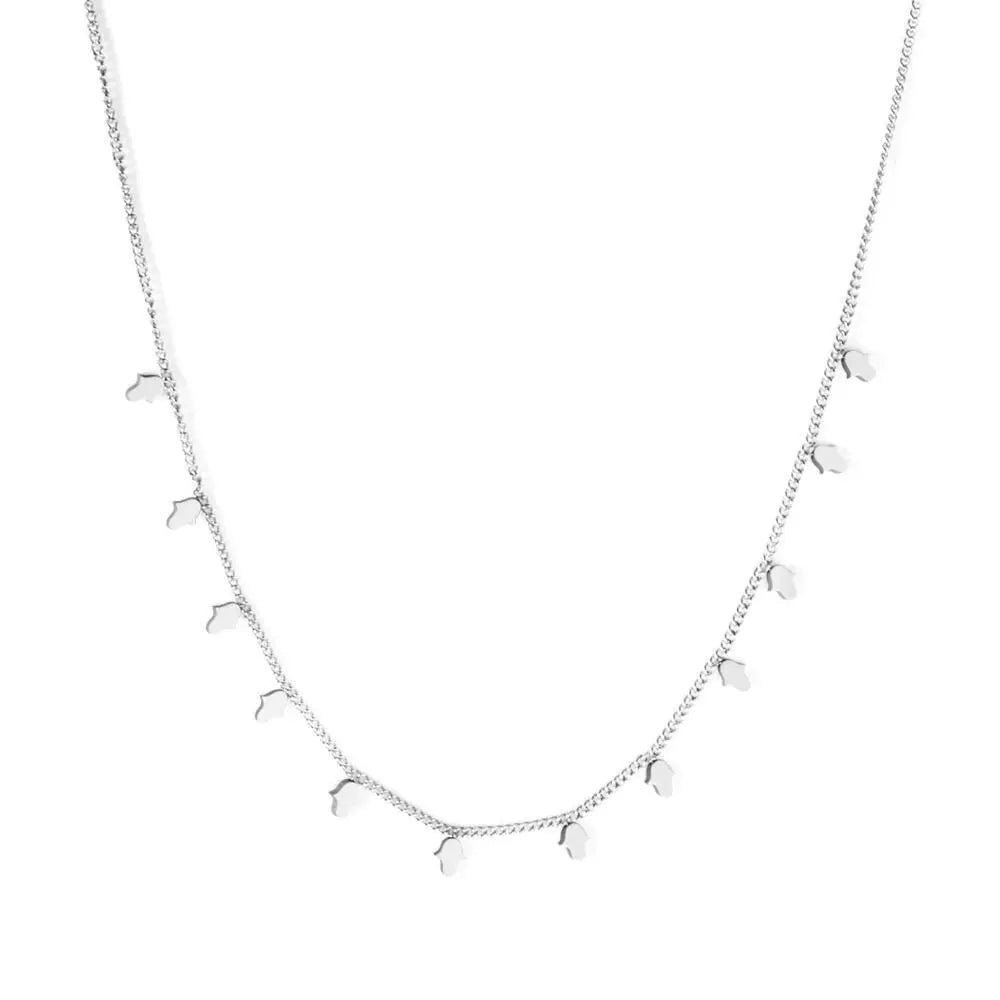 Bohemia Star Collier Elegant Stainless Steel Jewelry Flash Women's Chains Necklaces Office Lady Collars asonjewelry